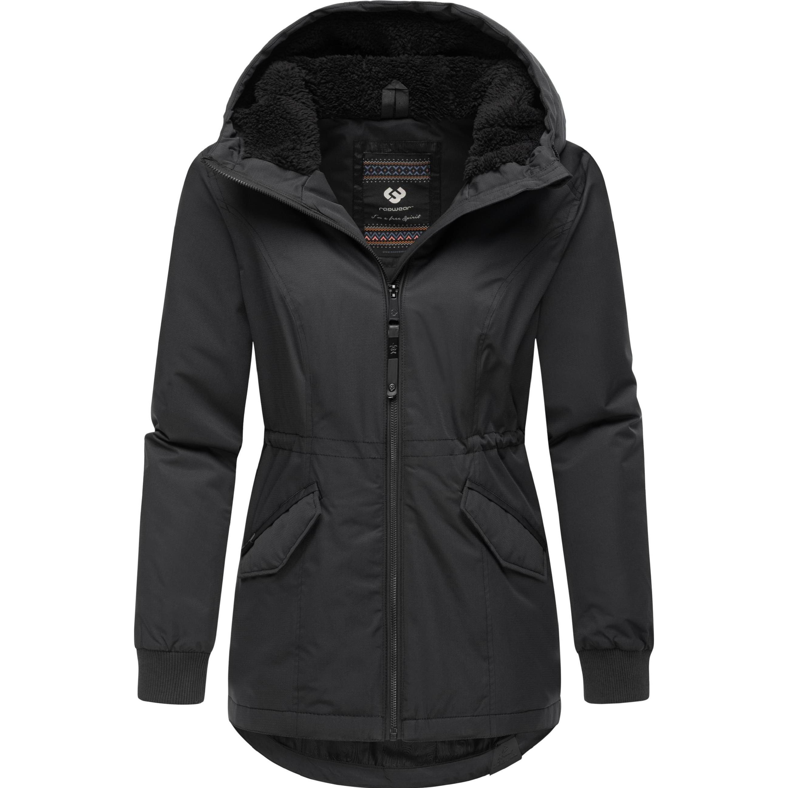 Ragwear, Damen, Jacke, Dowey Warm Rain (XS), Schwarz, XS
