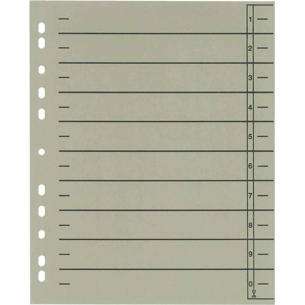 10x Schäfer Shop, Ordner Zubehör, Select Trennblätter mit Taben, DIN A4- Format, Linienaufdruck, 100 Stück
