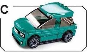 Image du produit Sluban Voiture électrique Pullback turquoise