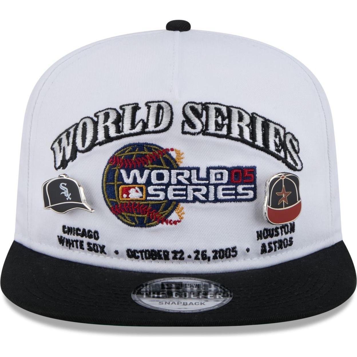 Thumbnail - New Era, Herren, Cap, Golfer Cap - World Series 2005 Pin White Sox Astros, Weiss, (One Size)
