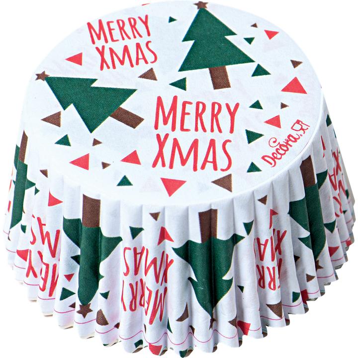 Produktbild Decora Mini Muffin-Backform Weihnachtsbaum ø 5 cm, Weiss, 36 Stück (5 cm)