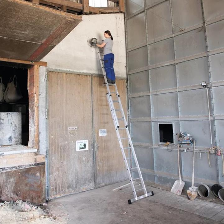 Produktbild Munk Sprossen-Schiebeleiter 2-teilig ohne Traverse 2x6 Sprossen (Anlegeleiter, 410 cm)