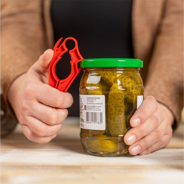Immagine prodotto Kuhn Rikon 5-in-1 svizzero (Apribottiglie con coperchio in plastica)
