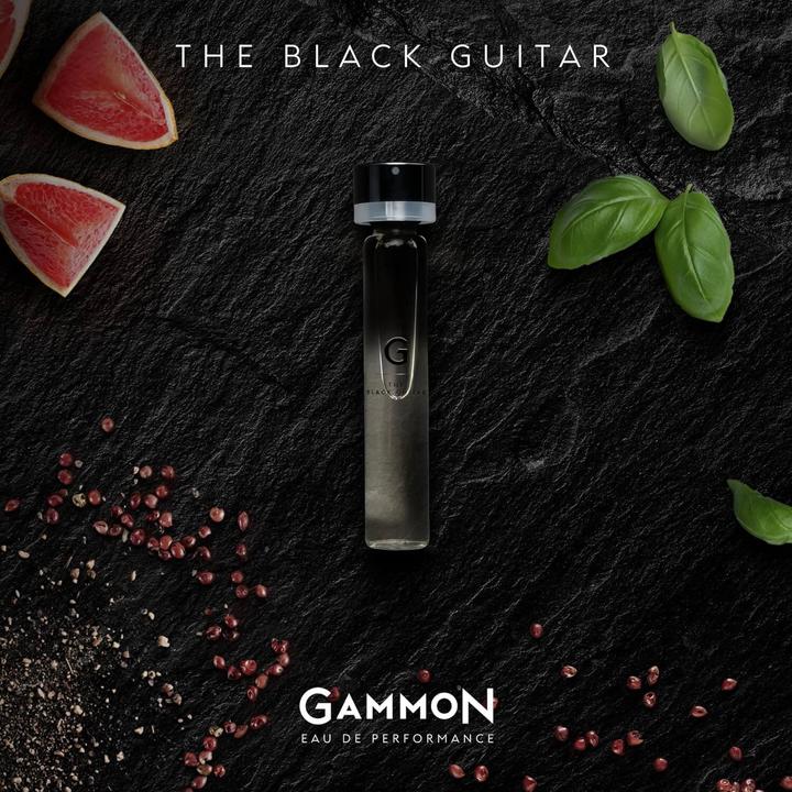 Actual product image Gammon 8833 Black Notes Parfum Recharge-Set G (3x20 ml), the aromatic and fruity BLACK GUITAR Mr (Eau de parfum, 60 ml)