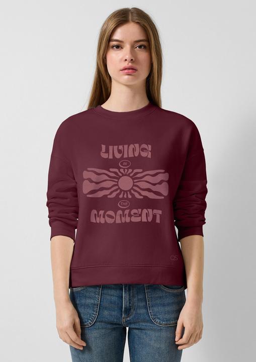 Produktbild s.Oliver Sweatshirt Weiches Sweatshirt mit Print (M)
