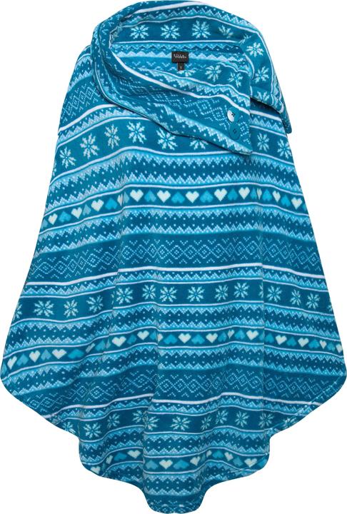 Ulla Popken Homewear-Poncho, Norweger, Plüsch, Kragen, recycelt