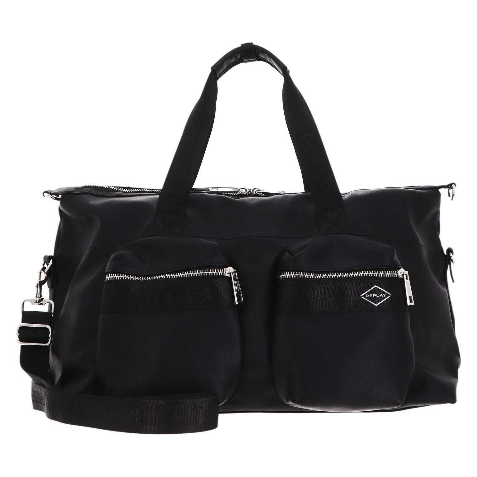 Replay, Unisex, Handtasche, Weekender, Schwarz