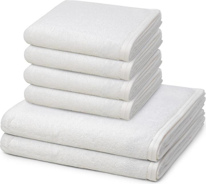 Vossen Confezione da 6 Vegan Life 4 X asciugamani 2 X asciugamani da doccia (50 x 100 cm, 67 x 140 cm)