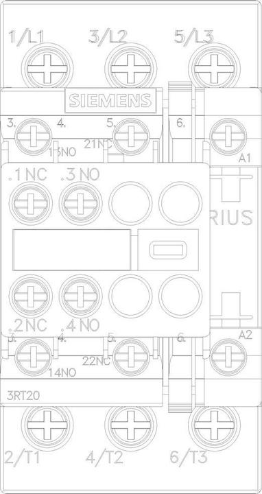 Actual product image Siemens Contactor 3RT2025-1AP04 AC-3 7.5kW/400V