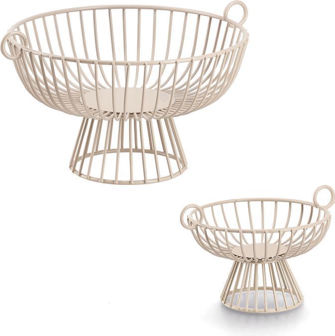 Productafbeelding Zeller Present Fruitmand, metaal, beige