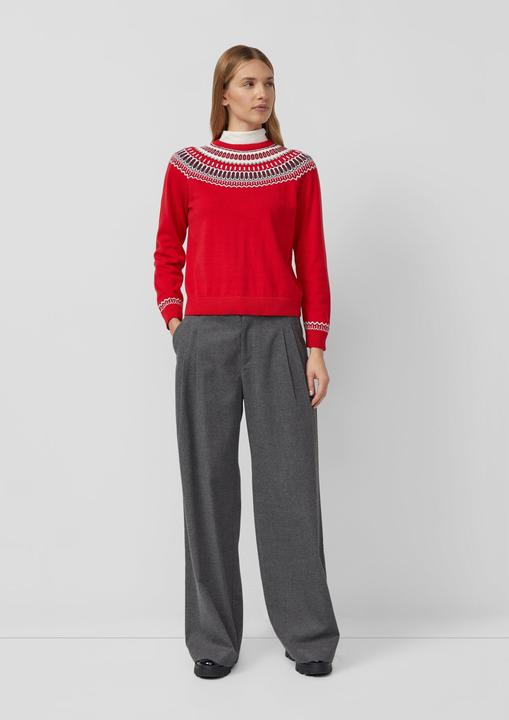 Image du produit s.Oliver Strickpullover Feinstrickpullover mit Norwegermuster (40)
