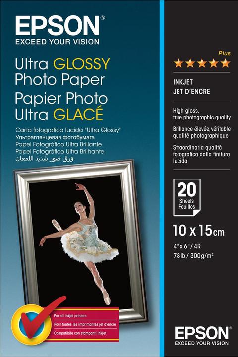 Produktbild Epson Ultra Foto Glanzpapier, 20 Blatt (300 g/m², 10 x 15 cm, 20 x)
