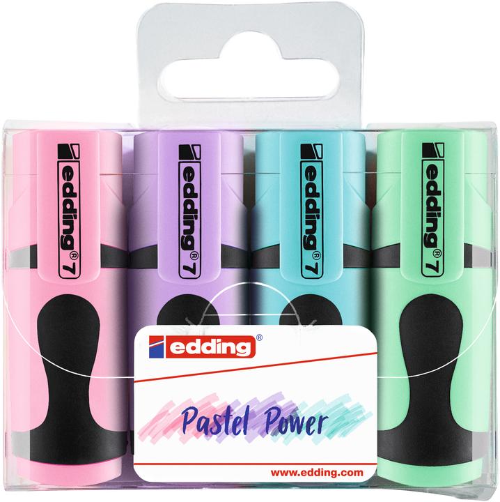 Edding Leuchtmarker Mini 7 Pastel Power 4 Stück (4 x)
