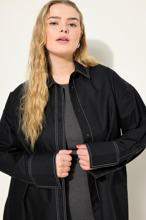 Actual product image Studio Untold Contrast Stitched Button Down Blouse (50, 52)