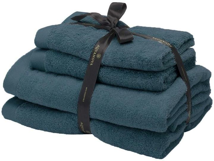 Image du produit Aquanova Handtuch Rio 4 Stück Ozeanblau (50 x 100 cm, 67 x 130 cm)