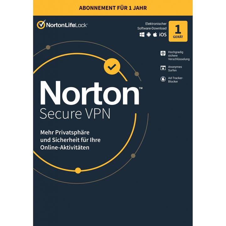 Actual product image Norton Wifi Privacy Secure VPN (1 User, 1 Devices/Users, 12 months)