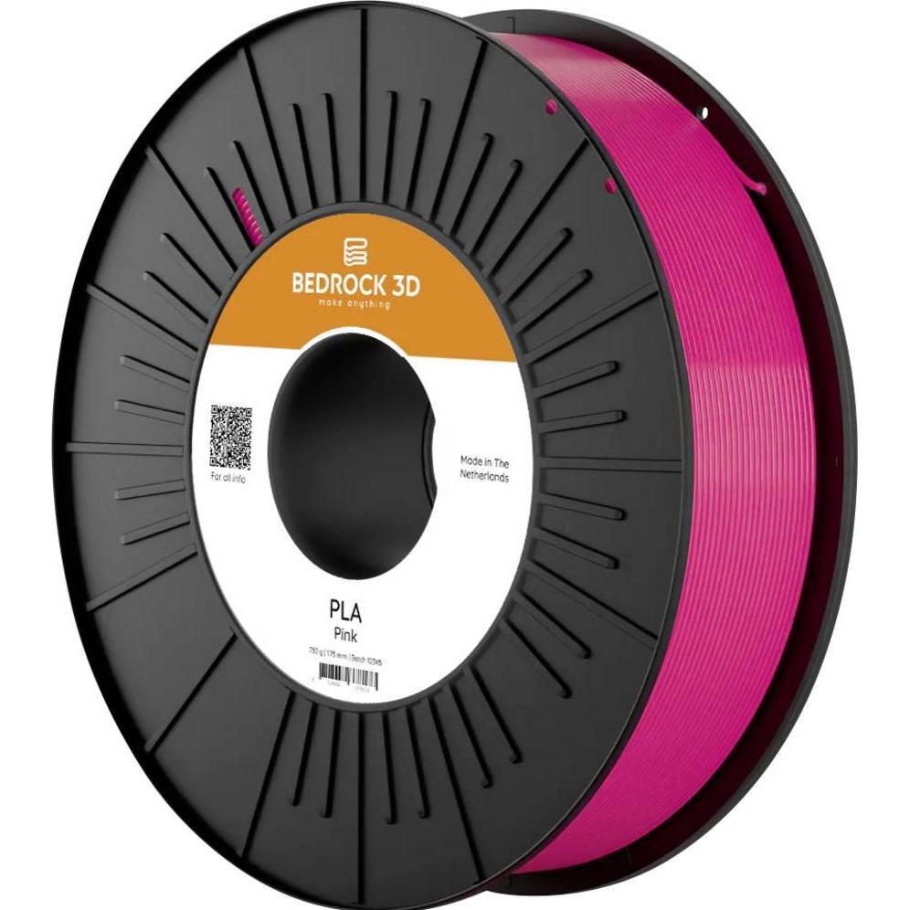 Bedrock 3D PLA-0022a075 PLA Magenta 1.75 mm 750 g Filament 1 St. (PLA, 1.75 mm, 750 g), Filamenti stampa 3D, Pink