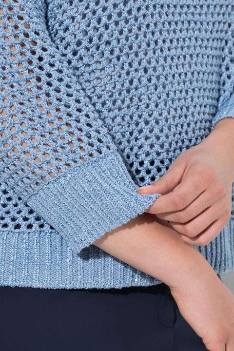 Produktbild Ulla Popken Pullover, Pailletten, Oversized, Rundhals, 3/4-Arm (54)