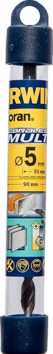 Produktbild Irwin 10501922, Bohrer, SpiralbohrerBit, 5 mm, 9 cm, Mauerziegel, Glas, Leichtbeton, Marmor, Blech (5 mm)