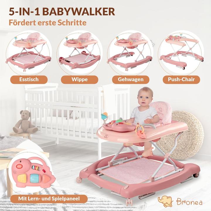 Produktbild Bronea 5-in-1 Babywalker Gehfrei mit Musik & Licht