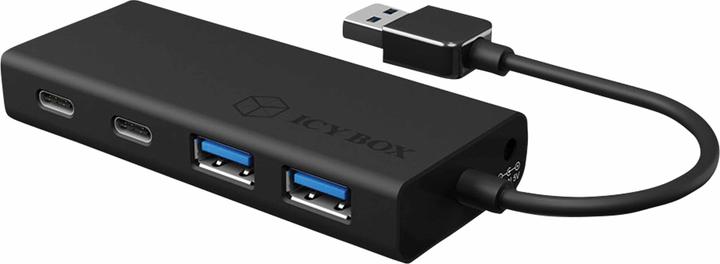 Icy Box USB Hub hochwertigen Aluminiumgehäuse ,IB-HUB1457-C31 (USB-A, 4 Ports)