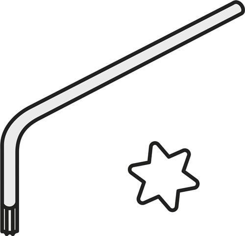 Produktbild Dormer Torx-Winkelschlssel ISO LK T20P Bruttogewicht 7,2g PRAMET