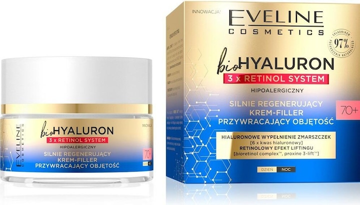 Actual product image Eveline bioHYALURON 3xRetinol System 70+ Strong (50 ml, Day cream)