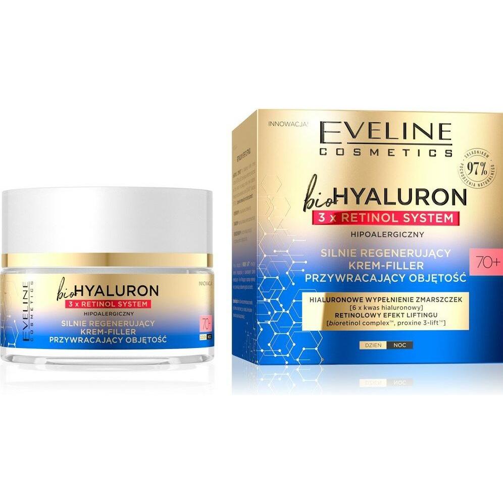 Eveline, Gesichtscreme, bioHYALURON 3xRetinol System 70+ Stark (50 ml, Tagescreme)