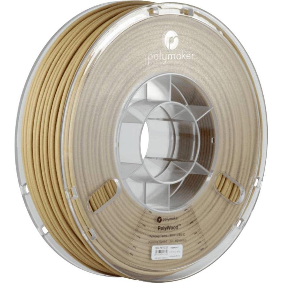 Polymaker PA08005 PolyWood Filament PLA 1.75 mm 600 g Braun 1 St. (PLA, 1.75 mm, 600 g, Braun), 3D Filament, Braun