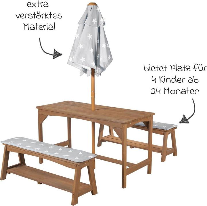 Produktbild Roba Kindersitzgruppe mit Sitzauflage und Schirm Little Stars