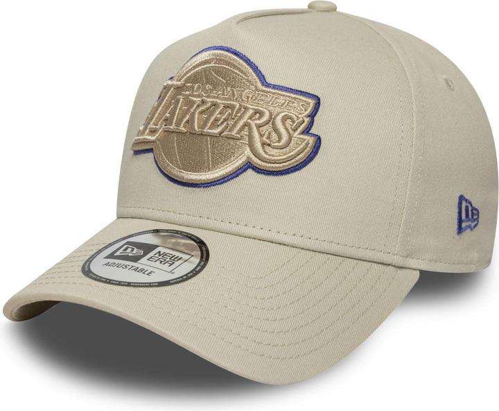 New Era A-Frame Trucker Cap Outline Los Angeles Lakers Beige