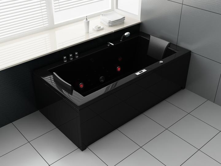 Produktbild Jet-Line Whirlpool VILLA EUGENIE Badewanne schwarz