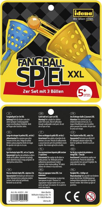 Actual product image Idena Catch ball game XXL set of 2 with 3 balls