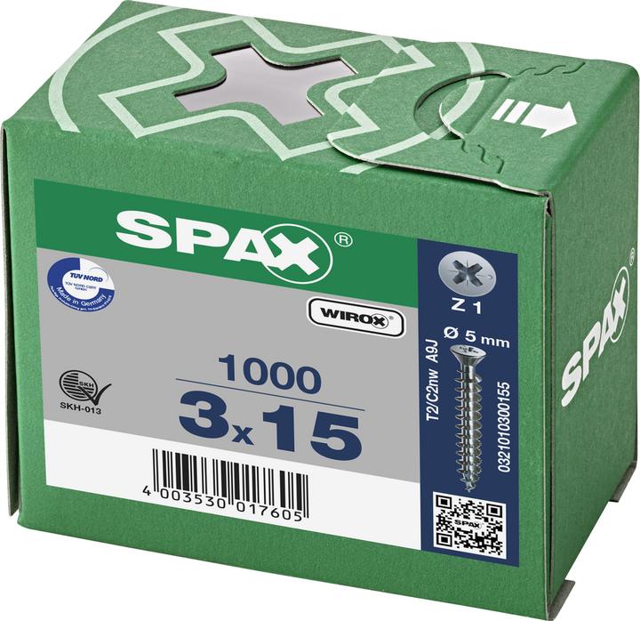 Actual product image Spax Spanplattenschrauben ok-vis SK verzinkt (1000 Screws per piece)