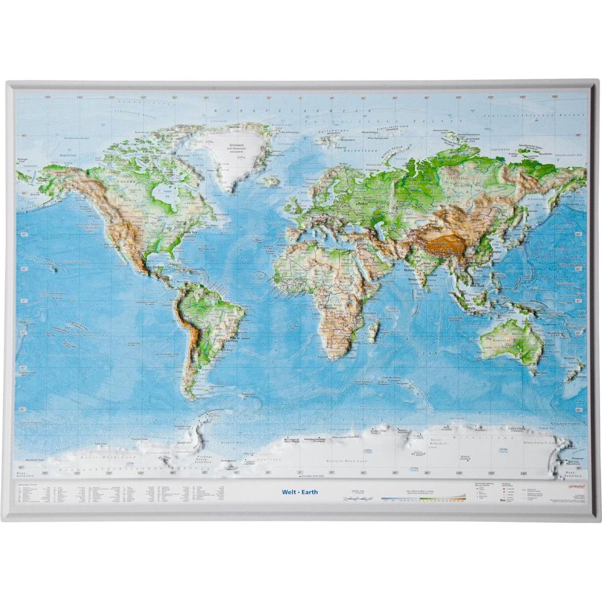 Welt klein 1:107.000.000, Landkarte