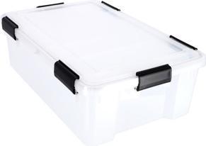 Actual product image Iris Water Proof Storage Box 30.0 l transparent, black 29.0 x 39.0 x 19.1 cm (30 l)