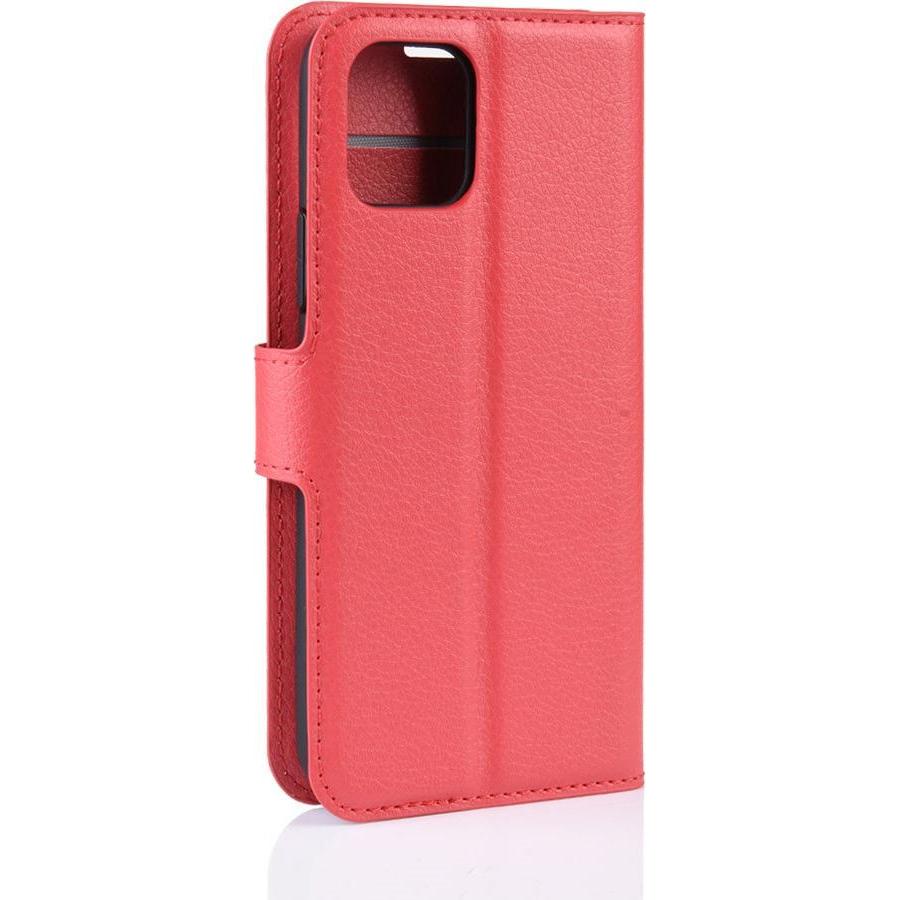 Thumbnail - Cover-Discount Leder Hülle mit Kartenfach (Apple iPhone 11 Pro), Smartphone Hülle, Rot