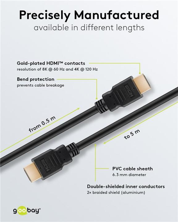 Produktbild Goobay HDMI – HDMI (1 m, HDMI, 2.1)