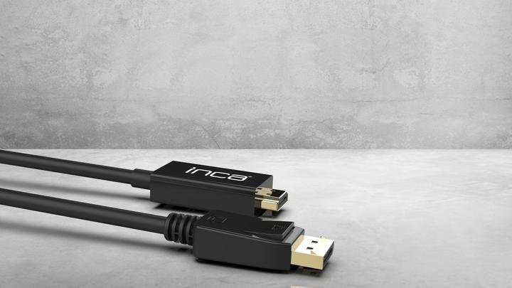 Actual product image Inca DisplayPort to HDMI,cable length 1.8 m,10.2 Gbit/s (max.) (1.80 m)