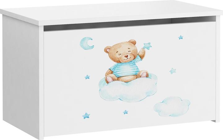 Blanc, Ours en peluche et nuage