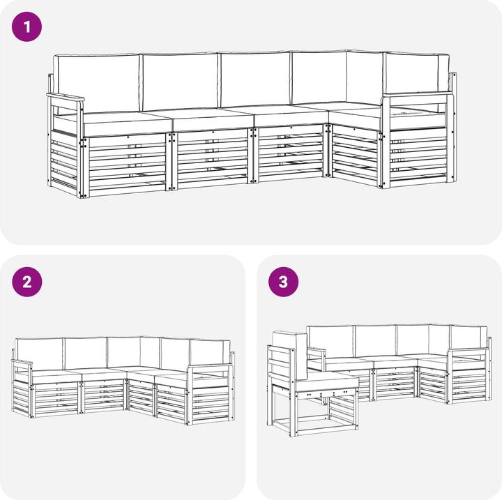 Produktbild vidaXL Outdoor-Sofa