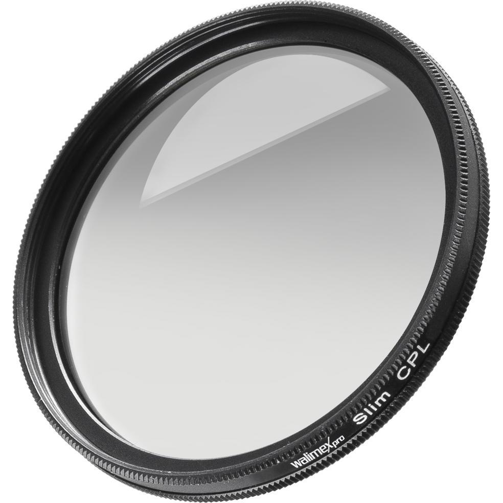 Walimex Polfilter zirkular slim (49 mm, Polarisationsfilter), Objektivfilter, Schwarz
