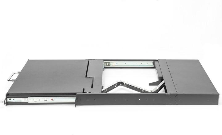 Actual product image Digitus Module. 43.2cm HD LCD TFT console, 16 port VGA, CH with 16 port VGA KVM, CH keyboard, RAL 9005 black