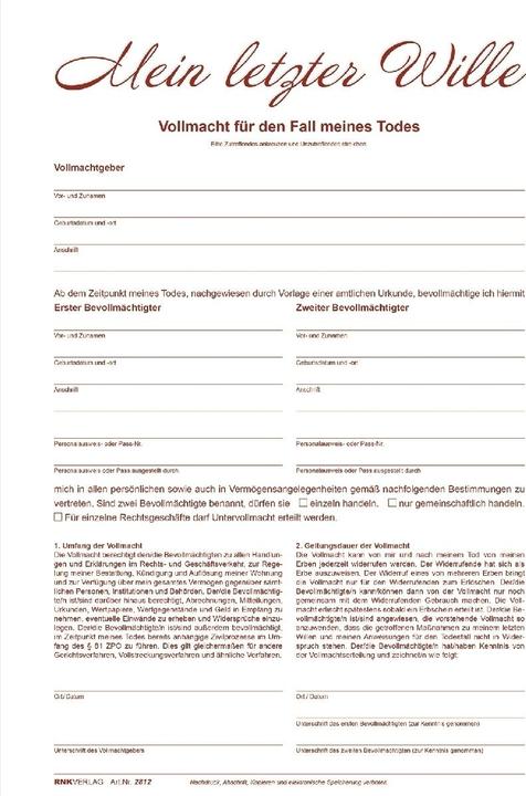 Nährwerte und Zutaten Rnk Mappe "Mein letzter Wille", DIN A4, weinrot, 1 Stück