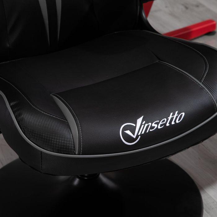 Produktbild Swisshandel24 Gamingstuhl mit Wippenfunktion ergonomisch Schwarz+Grau