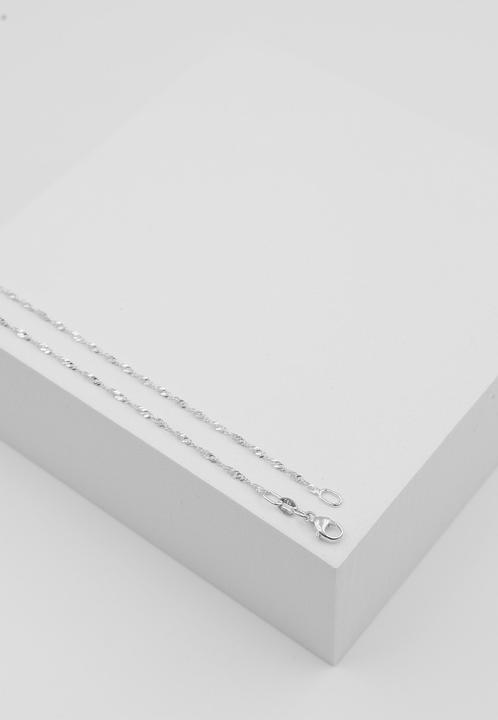 Immagine prodotto Muau Collana Singapore in oro bianco 375, 1,5 mm, 45 cm (Oro bianco 375/9 carati, 45 cm)