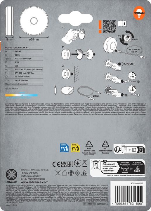 Actual product image Osram DOT-it Touch Slim White