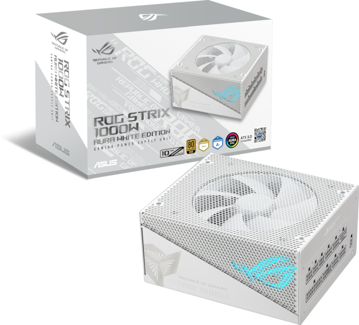 Actual product image ASUS ROG STRIX 1000W Gold Aura White Edition (1000 W)