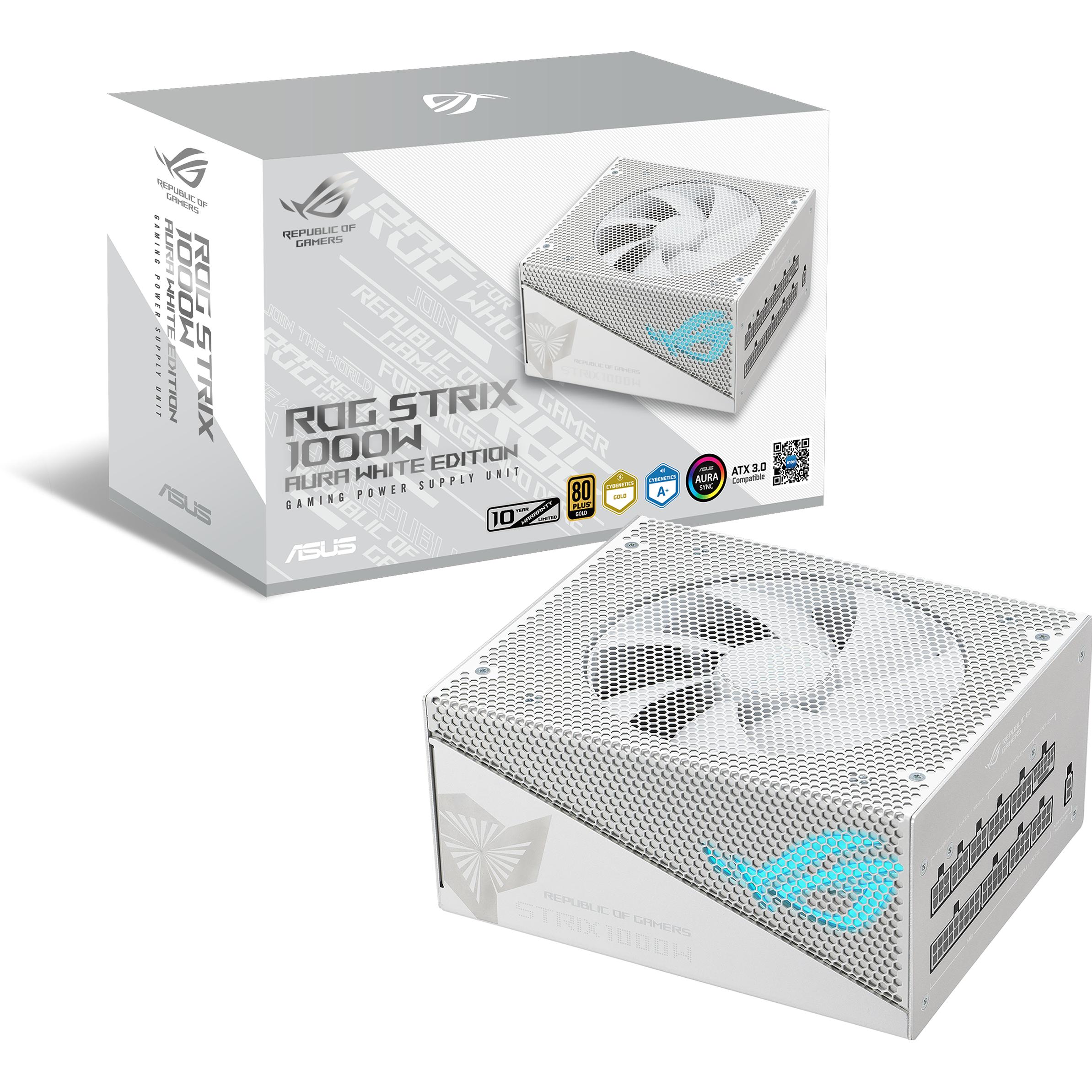 ASUS ROG STRIX 1000W Gold Aura White Edition (1000 W), PC Netzteil, Weiss