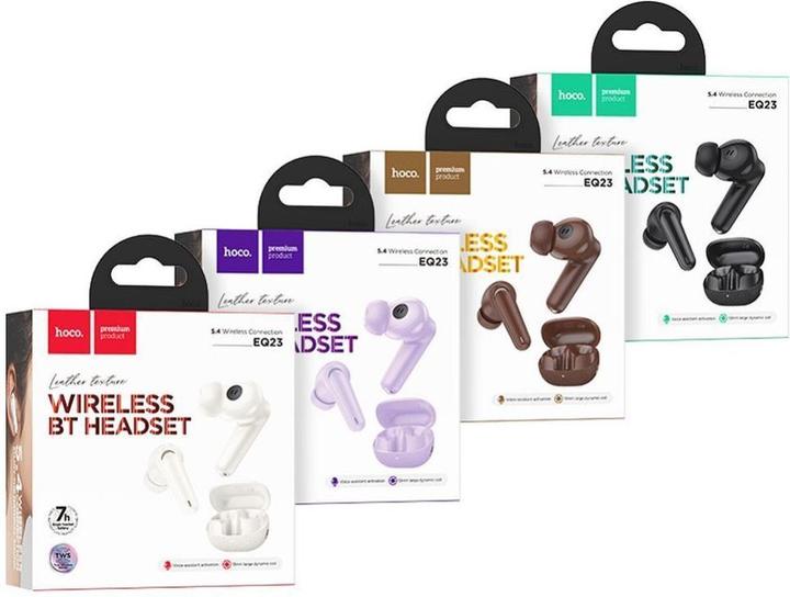 Hoco Wireless headphones wireless earphones bluetooth TWS EQ23 purple (7 h, Kabellos)